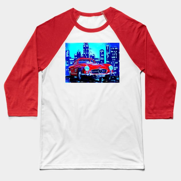 Mercedes 300SL Gullwing Baseball T-Shirt by DeVerviers